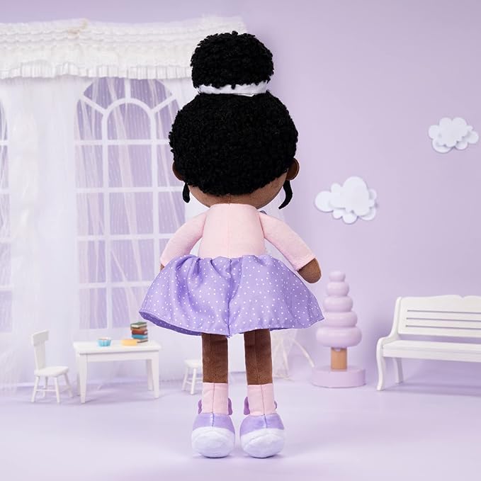 OUOZZZ Soft Black Baby Dolls for Girls - First African 15"