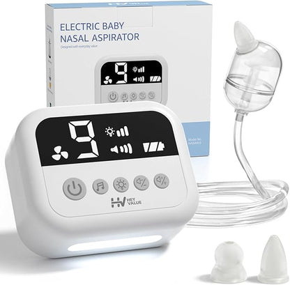 HEYVALUE Nasal Aspirator for Baby, Electric Nose Suction for Baby with 9 Levels Suction