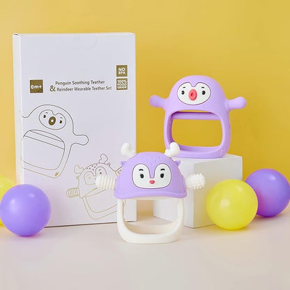 Smily Mia Baby Teething Toy |Penguin Teether for 0-6Months 3m+, Soft