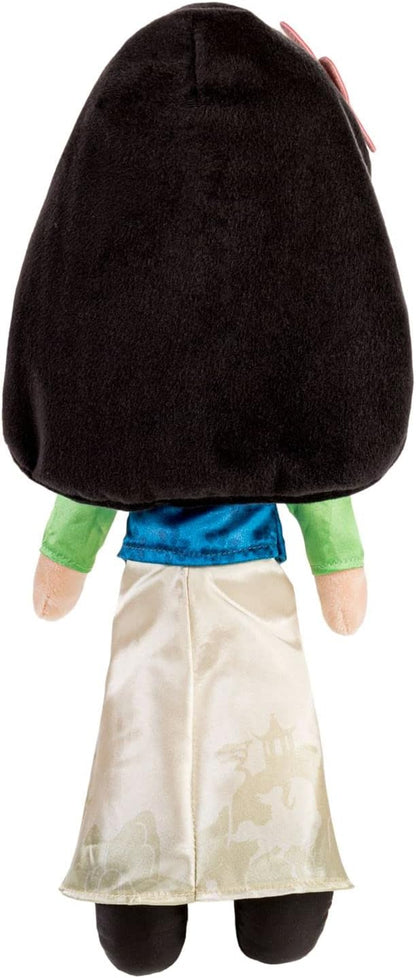 Disney Store Official Princess Plush Doll (Mulan) Medium 14 Inches, Princess Dolls with Embroidered Features