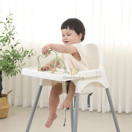 High Chair Toys with Suction Cups | Silicone & Wooden High Chair Suction Cup Toys for Babies 6-12 Months