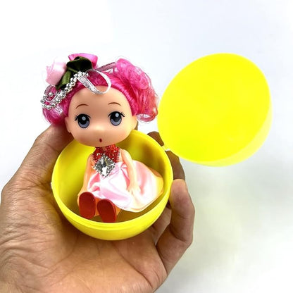 6 Pack Jumbo Easter Eggs with Doll Toys Inside