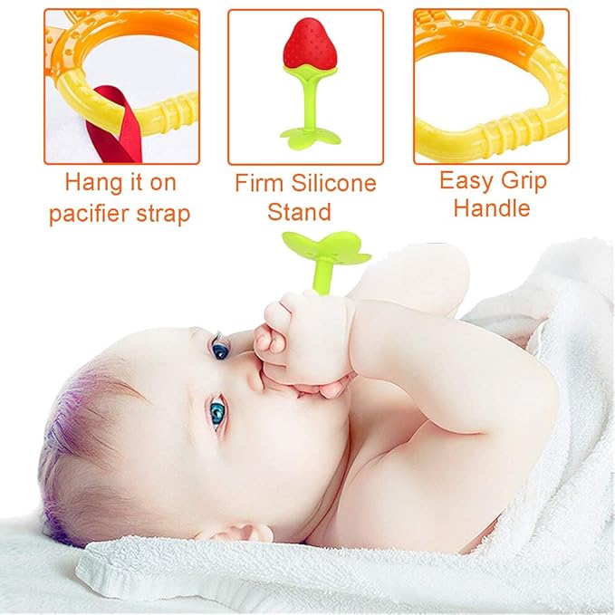 Baby Teething Toys 6 Packs BPA Free Silicone Baby Teethers,