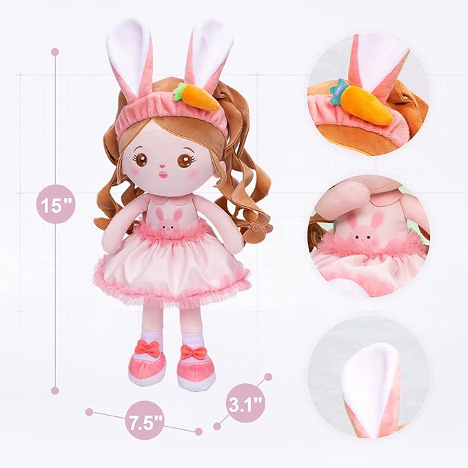 OUOZZZ Soft Baby Doll for Girls - My First Baby 15"