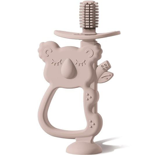 Moonkie Teething Toy, Safe & Easy to Hold BPA Free Silicone Teethers 360Â° Baby 6-12 Months
