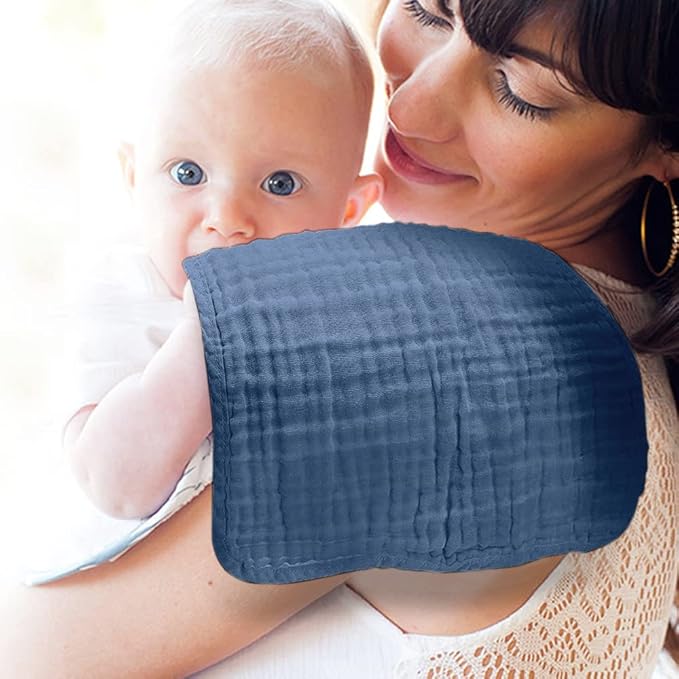 Yoofoss Muslin Burp Cloths for Baby 10 Pack 100% Cotton 20''X10'' Super