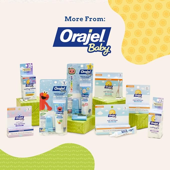 Orajel Baby Cooling Tablets for Teething with Vitamin D, 100 Quick Dissolve Tablets