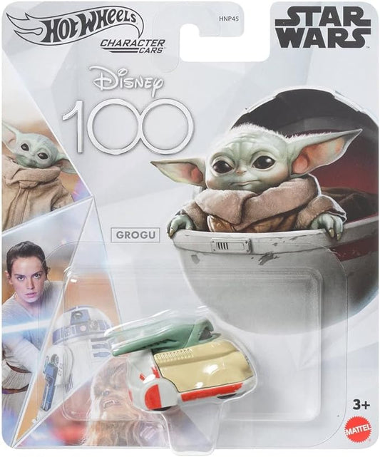 Hot Wheels Character Cars 1:64 Scale Grogu Toy Vehicle 3 and