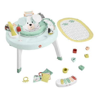 Fisher-Price 3-in-1 Snugapuppy Activity Center & Portable Baby Chair Sit-Me-Up