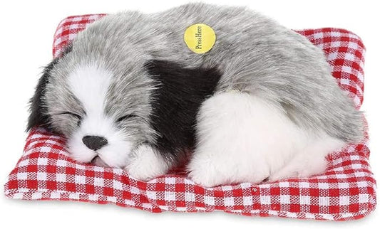 Simulation Lovely Dog That Make Sounds Doll Cute Sleeping Plush Decorations,1Pcs Sleeping