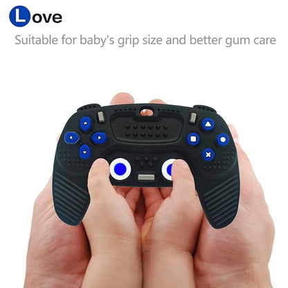 Teething Remote Control for Baby with Pacifier Clip, Funny Teethers for baby for Baby Girl Or Boy 3-6 6-12