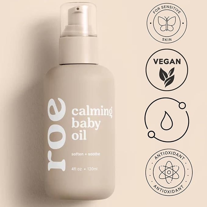 Baby Oil Calming & Soothes Rough and Irritated Skin | All Natural Non-Greasy Hydrating Baby Oil