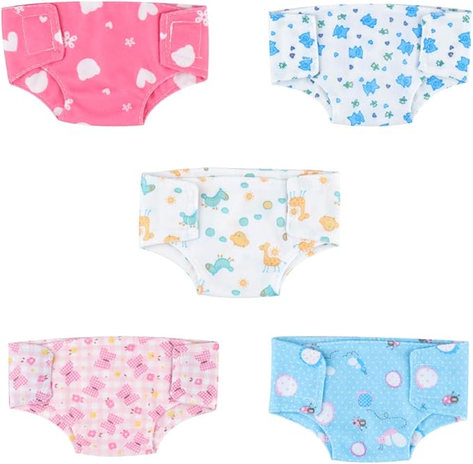 SOTOGO 10 Pieces Doll Diapers Doll Underwear Doll Underpants Doll 14-18 Inch