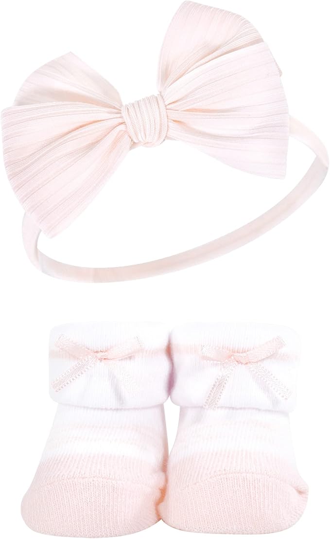 Hudson Baby Girl's Headband and Socks Giftset