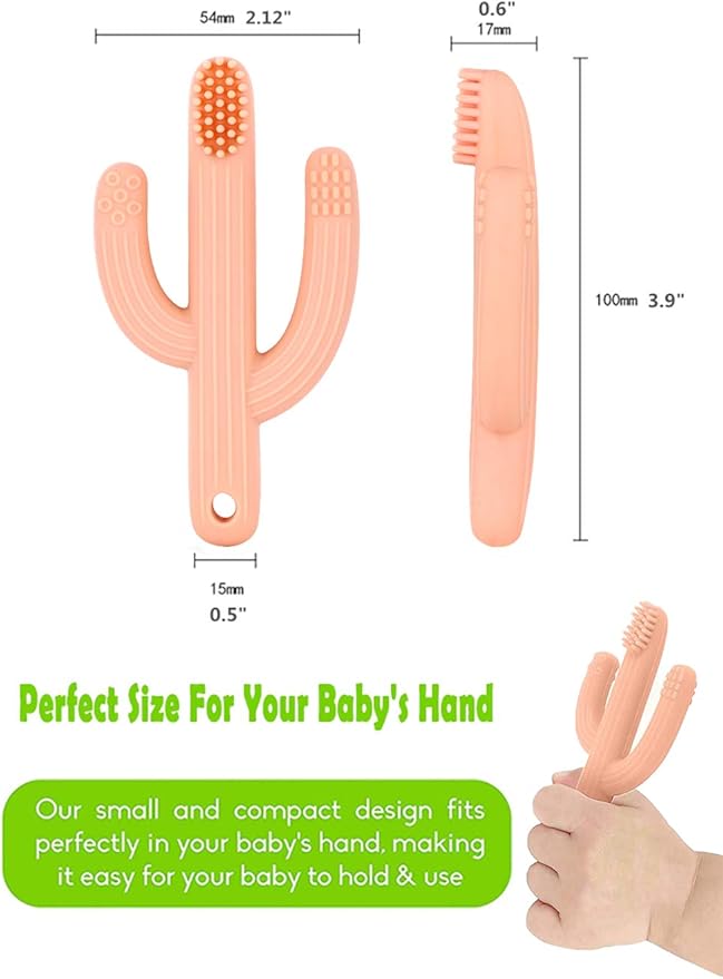 Cactus Teether, Baby Teething Toys for Babies 0-6 Months 6-12 Months