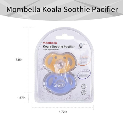 Mombella Koala Pacifiers 0-3 Months, Silicone Baby Pacifier for Breastfed Babies