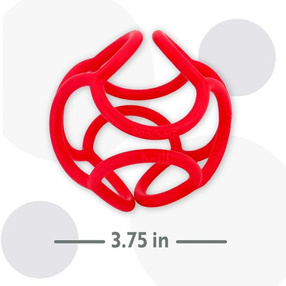 OgoBolli Teether Ring Tactile Sensory Ball Toy for Babies & Toddlers - Stretchy, Squishy 6+ Months