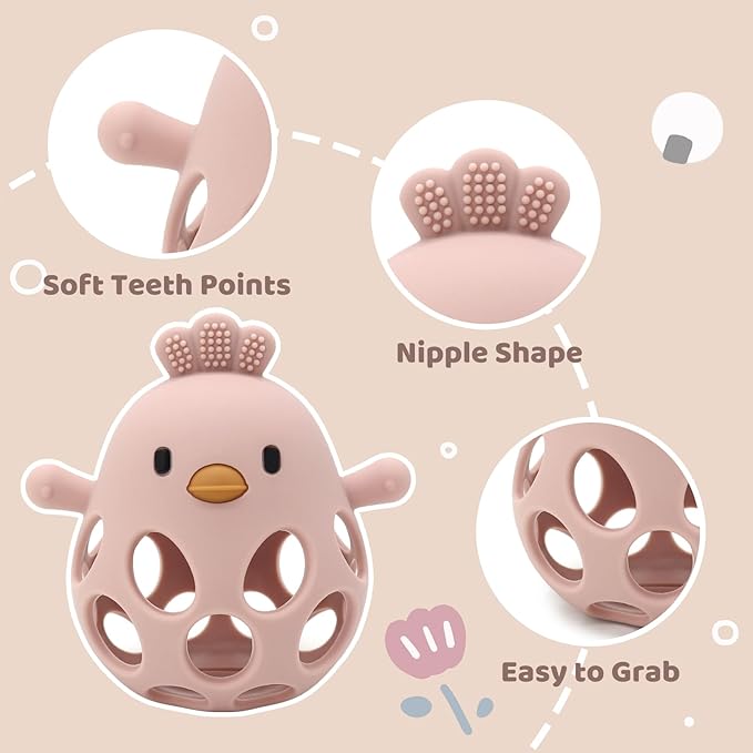 Baby Teething Toys Silicone Teethers - Babies Toys Chew Toys 0-6 6-12