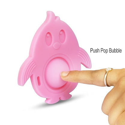 Popz Baby Teether Toy - Made in The USA 0-6 Months 100% Silicone