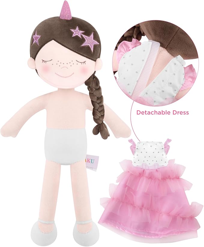 GAGAKU Soft Baby Doll Toys (16''), My First Baby Rag 1 Year