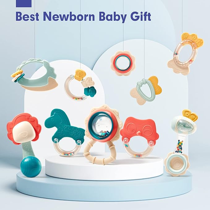 hahaland Baby Toys 0-6 Months - Baby Teething Toys for Babies 0-6 Months 6-12 Months 0-3-6-12 Months