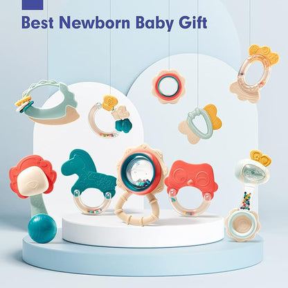 hahaland Baby Toys 0-6 Months - Baby Teething Toys for Babies 0-6 Months 6-12 Months 0-3-6-12 Months