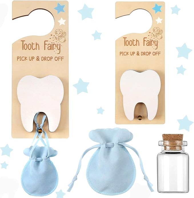 3 Pcs Tooth Fairy Tooth Holder Bag Tooth Fairy Door