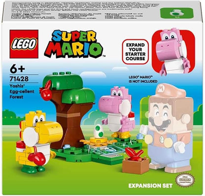 LEGO Super Mario Yoshi's Wild Forest Expansion Set, Toy with 2 Yoshi Figures Made of Stones for Boys and Girls 6 Years 71428