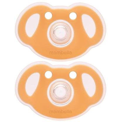 Mobella Koala Pacifiers 0-3 Months, Silicone Baby Pacifier for Breastfed Babies 2 Pack
