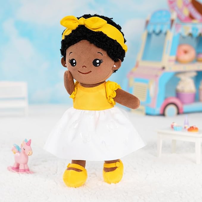 OUOZZZ Soft Black Baby Dolls for Girls - First African 12"