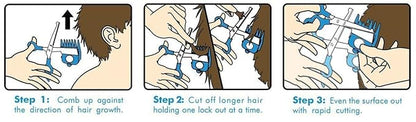 CALMING CLIPPER® - The Silent, Gentle Haircutting Kit for Children with Autism and Sensory Sensitivity - Includes Barber Cape (20pcs Left Handed)