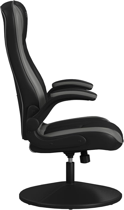 RESPAWN 800 Gaming Chair Floor, Swivel Rocker Gaming Chair, High Back Ergonomic Floor Gaming Chair for Kids and Adults, Gaming Recliner, Floor Rocker Chair with Armrests - Grey