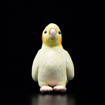 ZHONGXIN MADE Yellow Cockatiel Plush Toy - Simulation 7 Inch Parrot Stuffed Animal, Cute Little Bird Doll as Gift for Your Friends