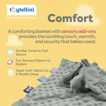 Soothe&Sense Baby Security Blanket with Teether, Rattle