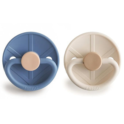 FRIGG Little Viking SilkySoft Silicone Baby Pacifier 2-Pack | Made in Denmark 6-18 Months)
