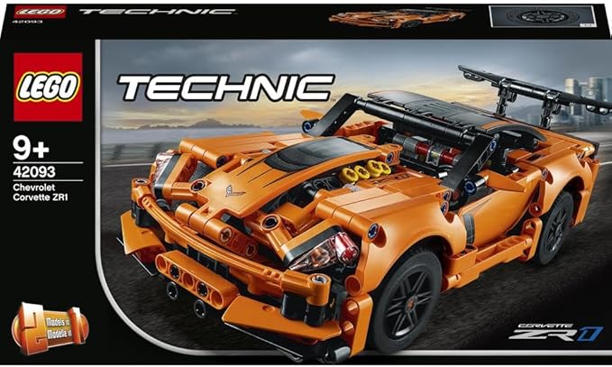 Technic Chevrolet Corvette Zr1 Replica, 2 in 1 Collectible Car Model