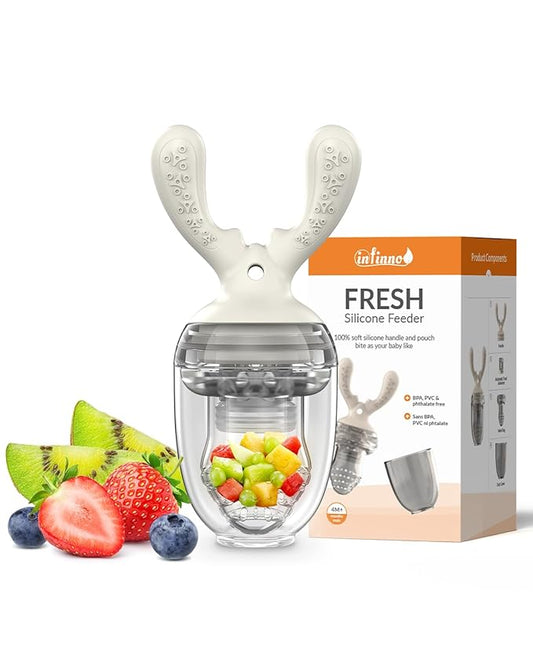 Infinno Baby Fruit Food Feeder for Infant, Soft Silicone Vegetable Feeder 4 Months