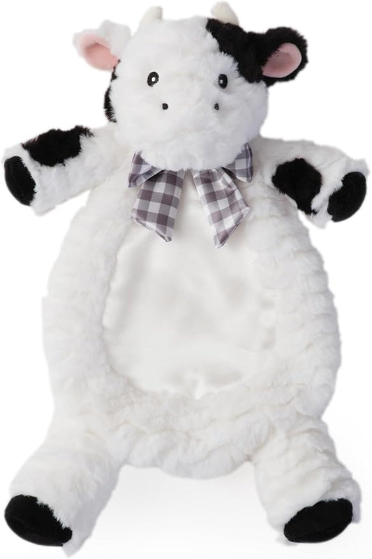 Bearington Lil' Gilly 13 Inch Cow Security Blanket for Babies - Cow Lovey