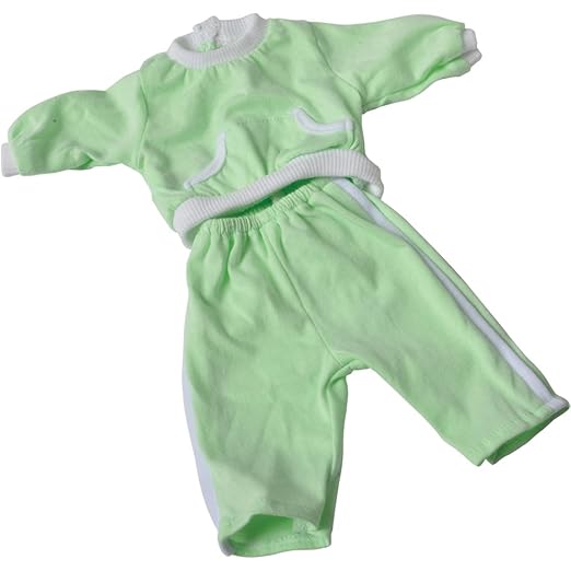 Constructive Playthings Washable Baby Doll Clothes for 12-14 Inch Dolls, Poly/Cotton 4 Doll 3 Years