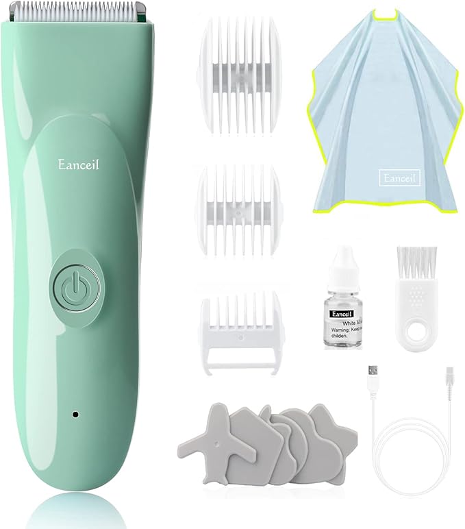 Baby Hair Clippers - Ultra Quiet Electric Hair Trimmer, Cordless Rechargeable Waterproof Haircut Kit for Kids Infants & Adult.