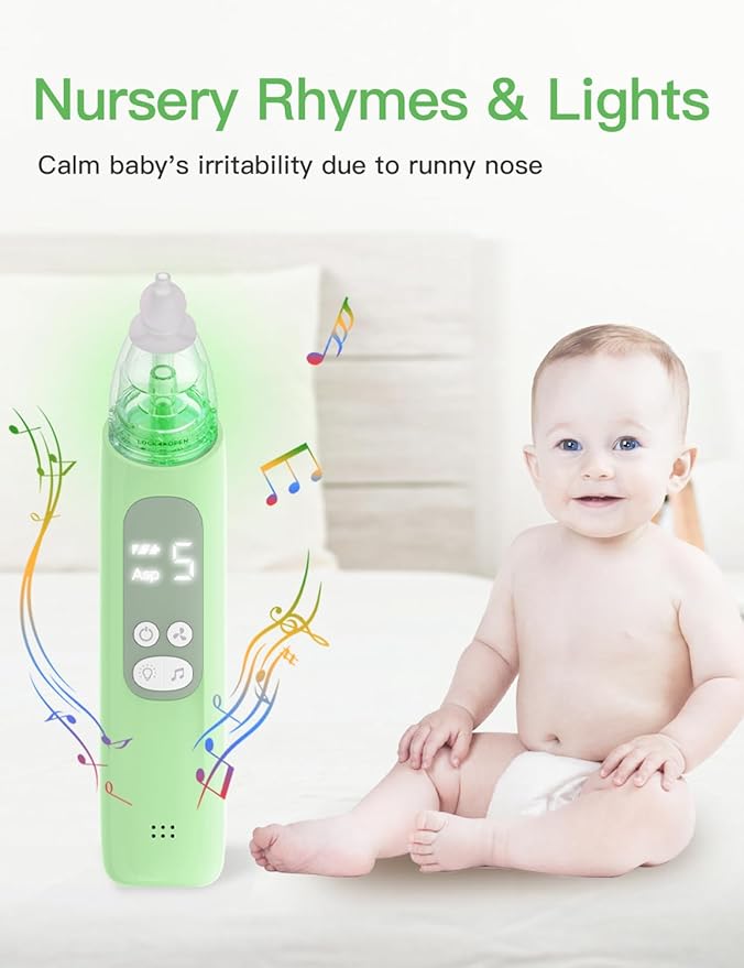 Baby Nasal Aspirator, Electric Nose Sucker with 5 Levels Suction