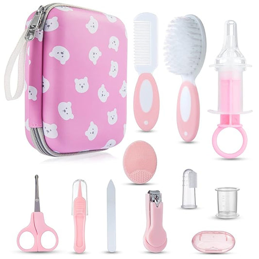 Baby Grooming and Health Kit, Lictin Safety Care Set, Newborn Nursery Health Care Set with Hair Brush,Comb,Nail Clippers and More for Newborn Infant Toddlers Baby Girls