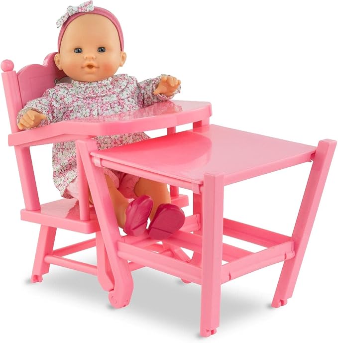 Corolle Baby Doll High Chair - 2-in-1 Design fits 14" 17" Baby