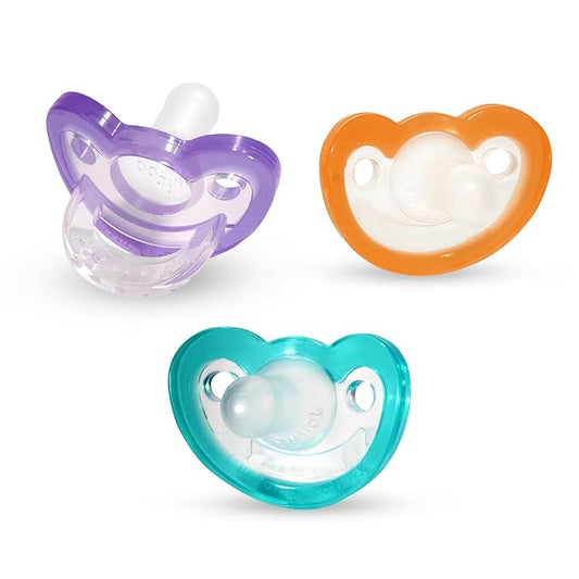 RAZBABY JollyPop Baby Pacifier Newborn, 0-3m (3 ct Variety)