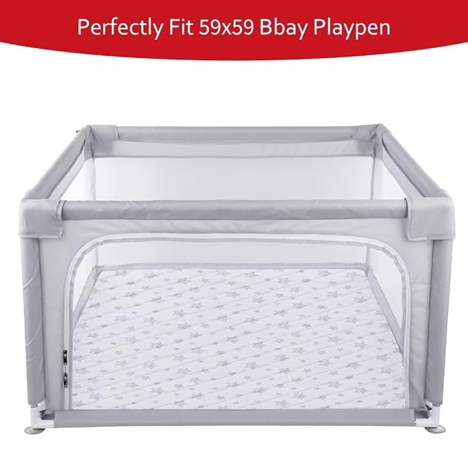 Premium Foam Baby Play Mat 59''x59'', One-Piece Crawling Mat Non 59x59 Inches