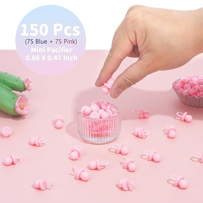 Baby Shower Pacifiers, 150 Mini Pacifiers for Baby Shower