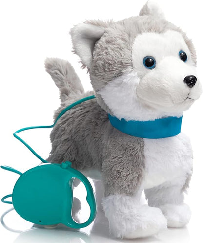 HollyHOME Plush Animated Puppy Husky Puppy Dog Toy Pet 12 Inches