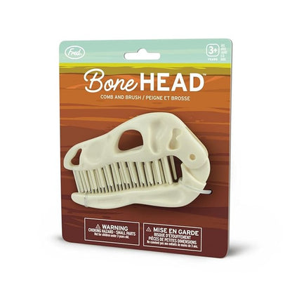 Genuine Fred BONEHEAD Folding Brush and Comb, Fun Dinosaur Design, Hair Care Tool and Detangling Comb, Convenient for Travel and Diaper Bags, Fun Gift or Stocking Stuffer