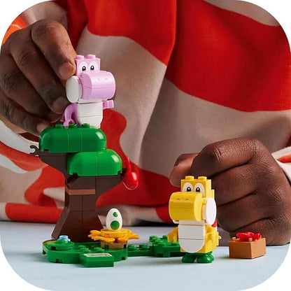 LEGO Super Mario Yoshi's Wild Forest Expansion Set, Toy with 2 Yoshi Figures Made of Stones for Boys and Girls 6 Years 71428