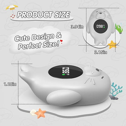 Baby Bath Thermometer Safety, Waterproof Bath Thermometer with Temperature Warning